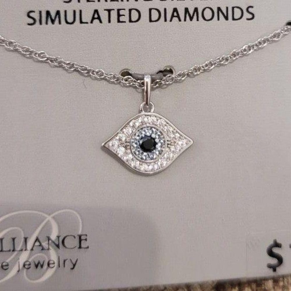 New 925 Sterling Silver Eye Necklace
